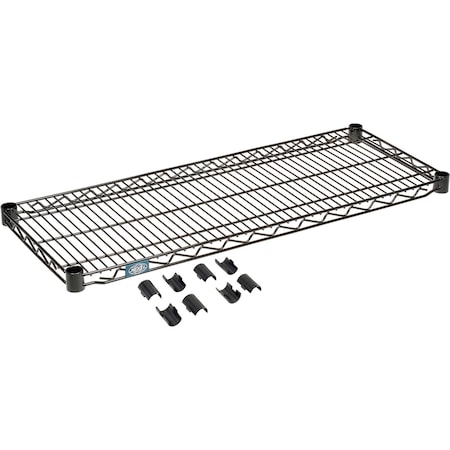 Nexel Black Epoxy Wire Shelf 36inW x 14inD S1436B